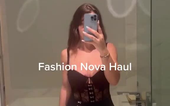 Celina Smith in bathroom…