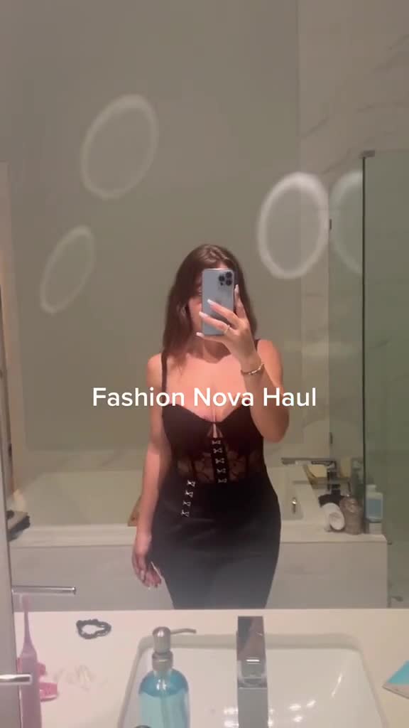 Celina Smith in bathroom…