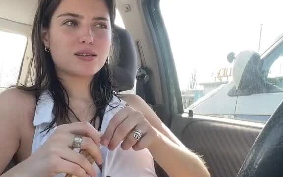 Madeline Argy sexy in car…