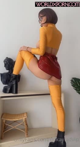 Mikayla Demaiter velma cosplay!!! Nude show with erotic body